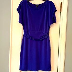 Ann Taylor XSP Sheath Dress Royal Blue short sleeve